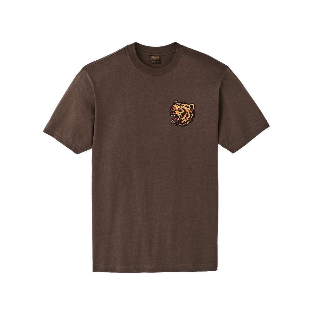Filson CCF Co Any Weather Graphic T-Shirt Dark Brown Bear Frontier Size L NWT